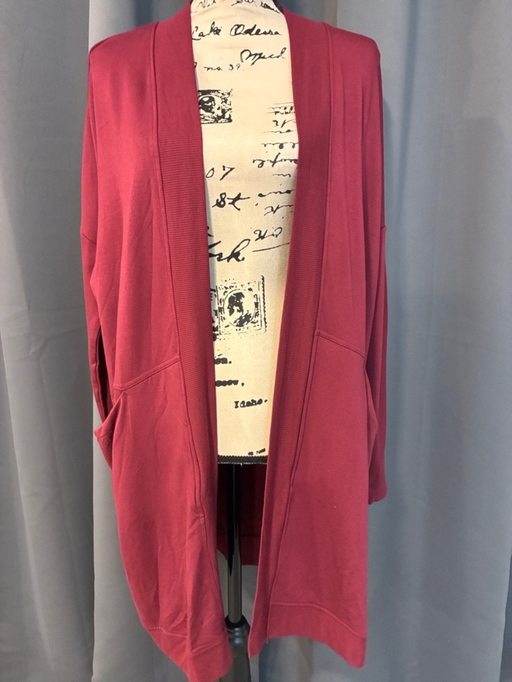 Soma Open-Front Long Cardigan - Cabernet